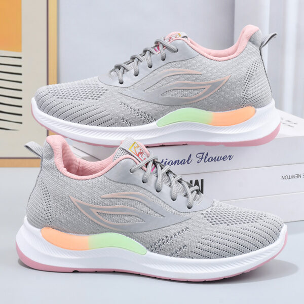 Summer new breathable leisure flyknit women's shoes sports tennis shoes tide shoes - Image 3