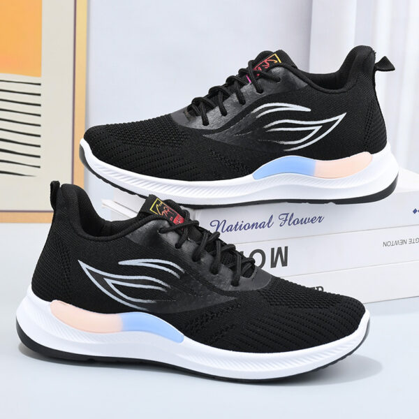 Summer new breathable leisure flyknit women's shoes sports tennis shoes tide shoes - Image 2