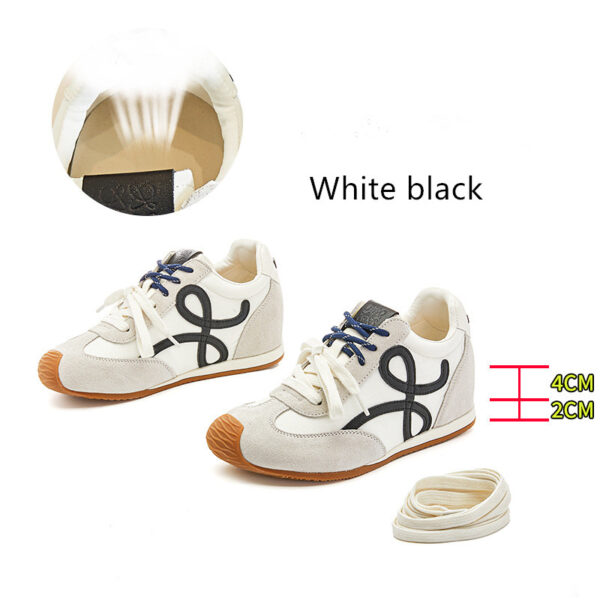 Inner height increase 4cm double lace de training shoes 2025 spring and summer new mango head Agan shoes female casual sneakers women - Image 6