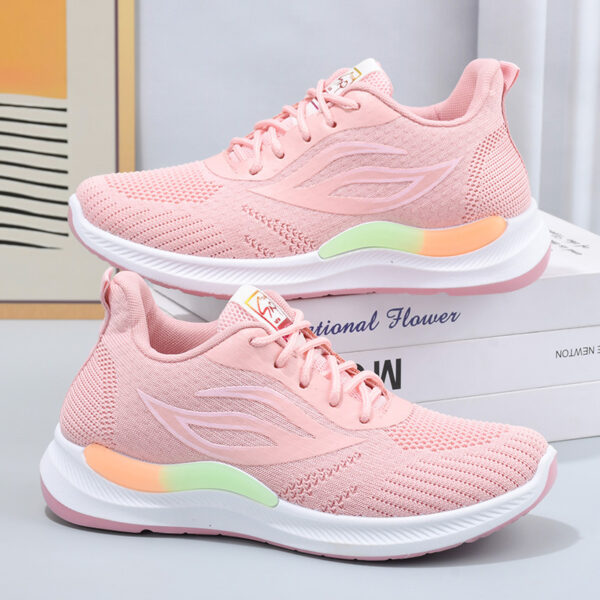 Summer new breathable leisure flyknit women's shoes sports tennis shoes tide shoes - Image 6